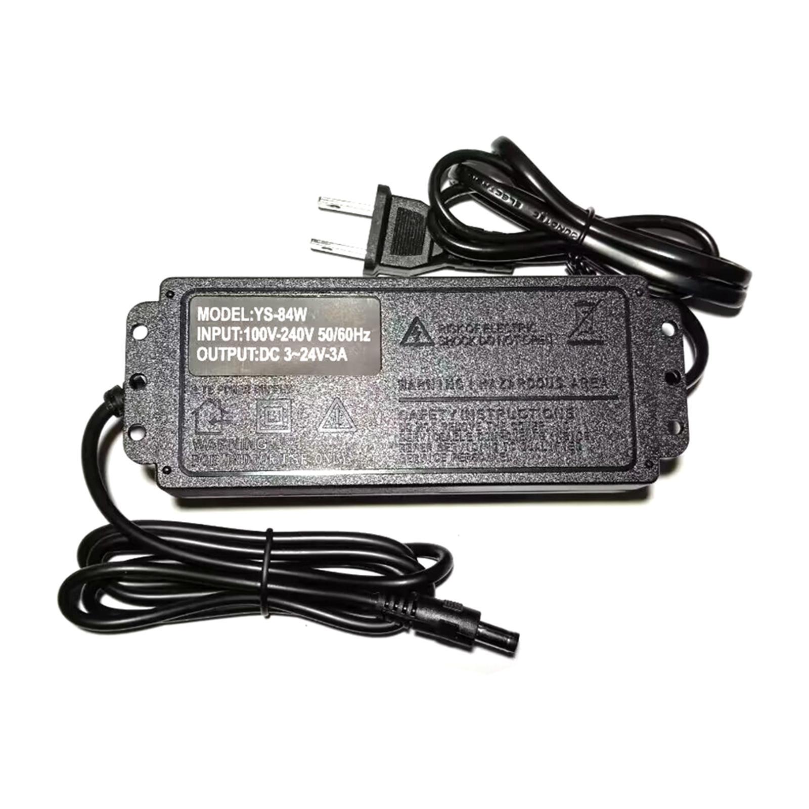 Power Supply Adapter Voltage Power Adapter Adjustable Overvoltage 3V~24V for DC Desk Lamps Circuit Power Supply Testing Motors DC Fans