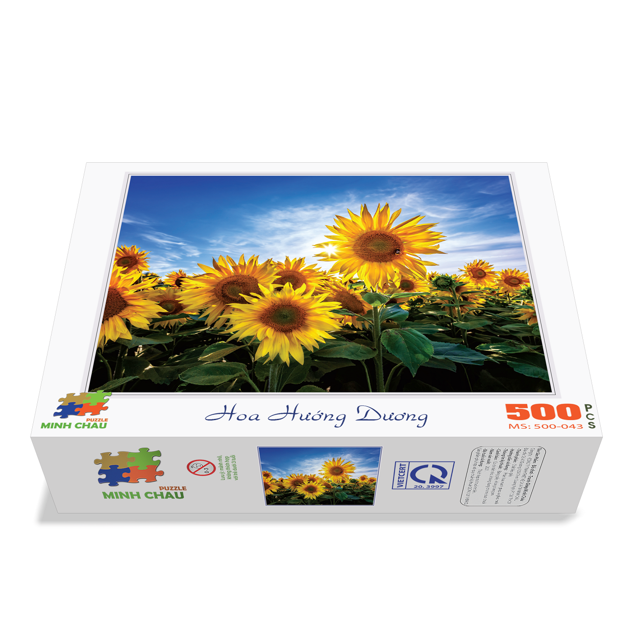 Bộ Tranh Xếp Hình Minh Châu 500 Mảnh – Hoa Hướng Dương