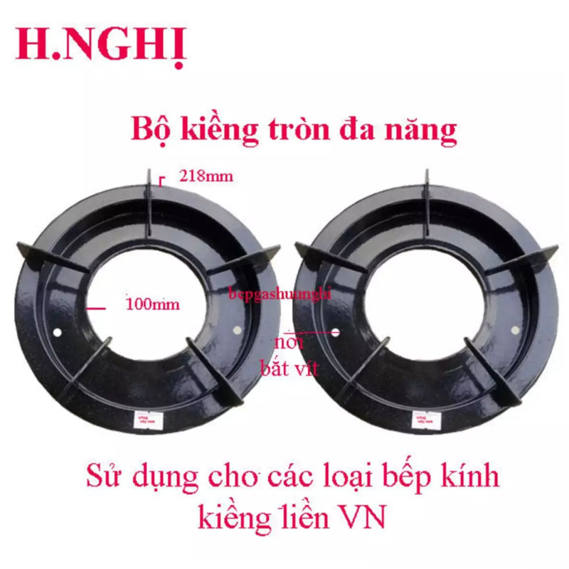 Kiềng bếp gas mặt kính, Sử dụng cho dòng bếp kính mỏng kiềng liền