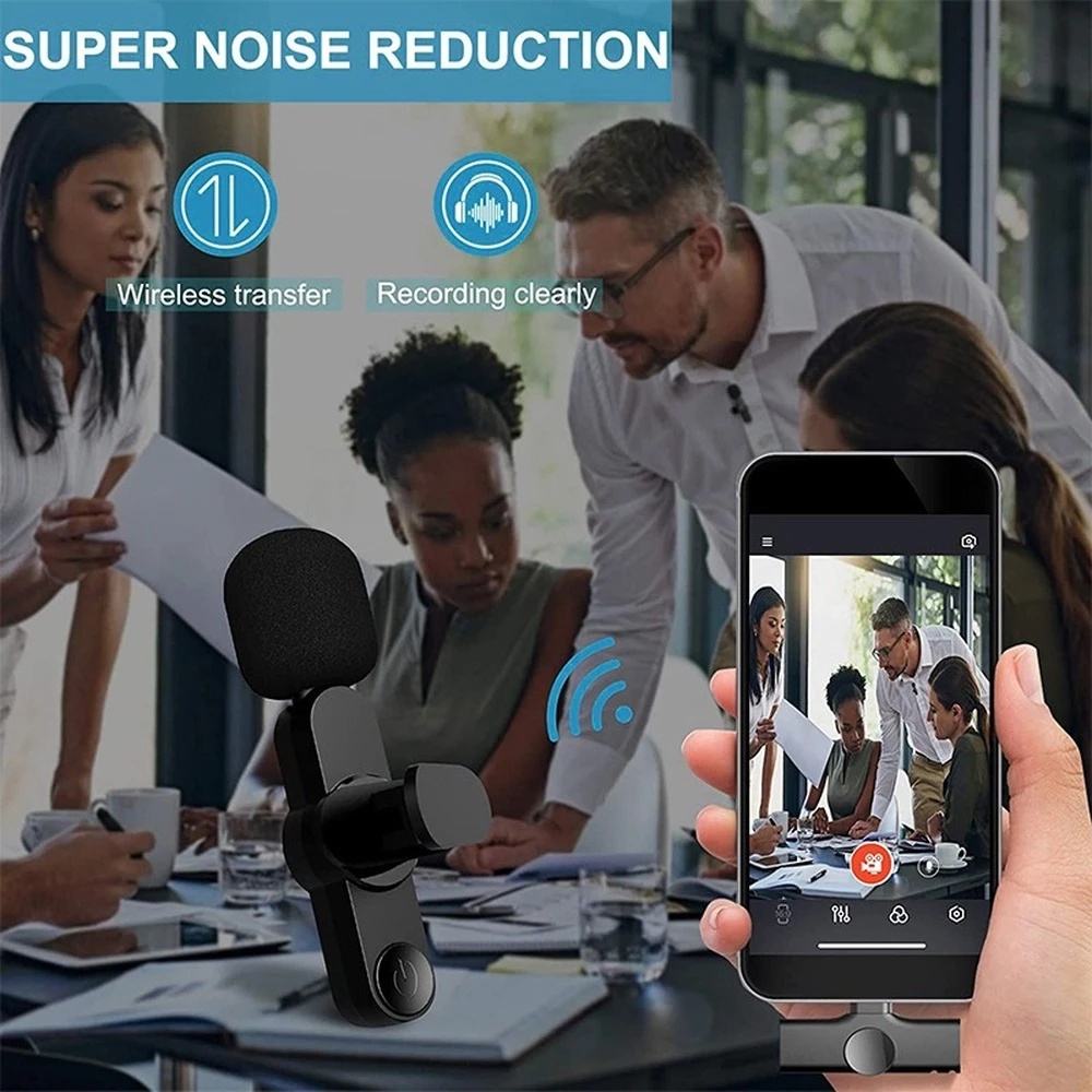 Bộ Micro Thu Âm Cài Áo Không Dây (2 Mic) Cho Điện Thoại Iphone IOS Cổng Lightning Máy Tính, Máy Ảnh Chống Ồn Dùng Quay Tiktok, Livestream, Ghi Âm, Quay Video  Thu Âm To, Tiếng Trong Veo Thích Hợp Cho 1 Hoặc 2 Người Ở Khoảng Cách Xa – Hàng Nhập Khẩu