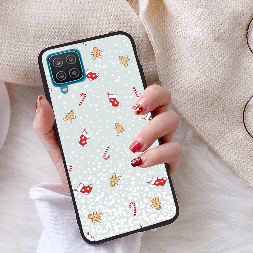 Ốp lưng dành cho Samsung Galaxy A12 viền dẻo TPU Bộ Sưu Tập Giáng Sinh Vui Vẻ - Tặng giá đỡ điện thoại in logo iCase - Hàng chính hãng
