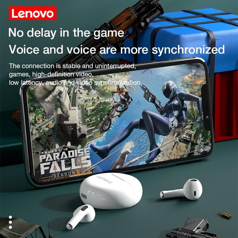 Tai nghe bluetooth 5.0 không dây LENOVO ht38 âm thanh nổi giảm ồn không thấm nước với micro thời lượng pin siêu dài-Hàng chính hãng