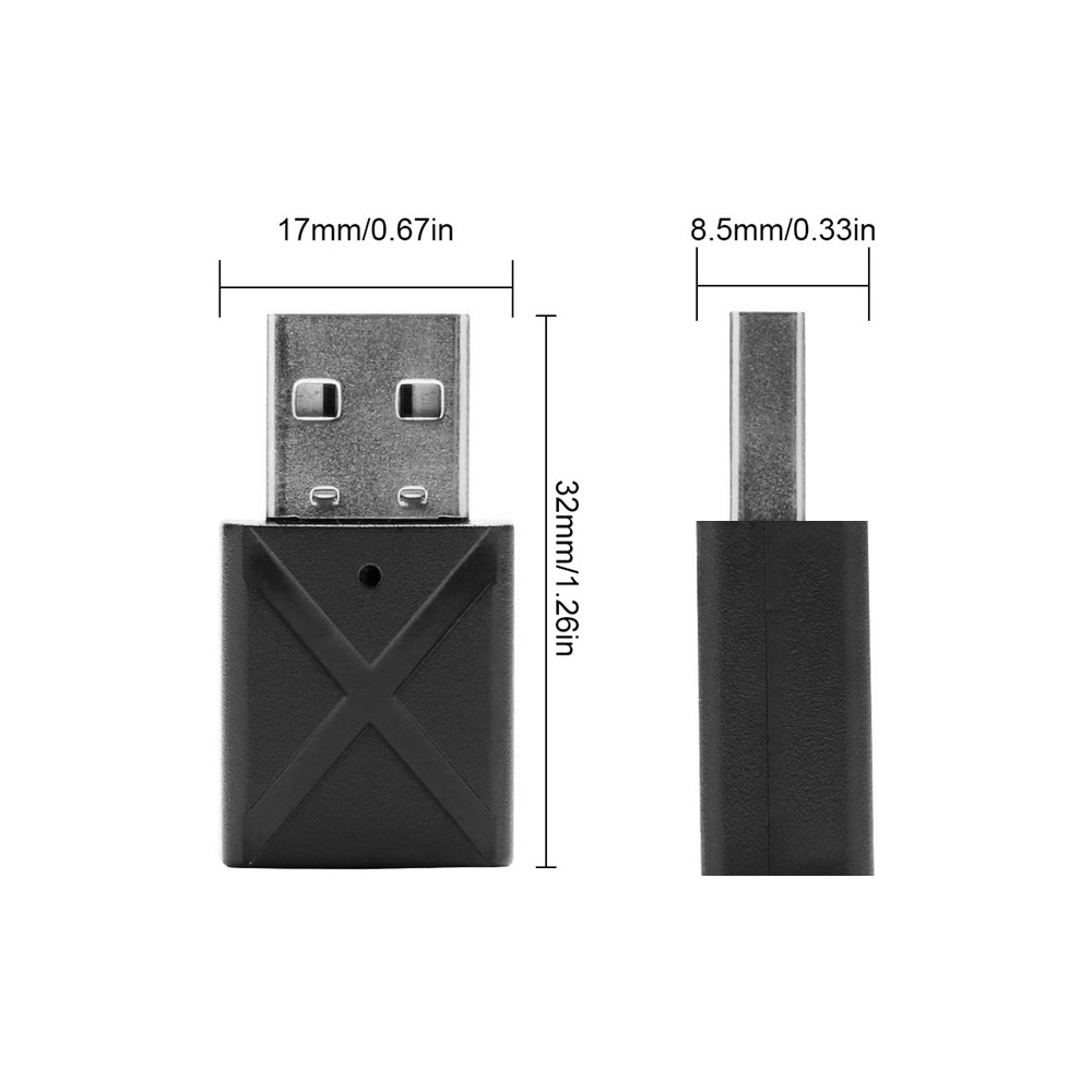 Bộ Phát Âm Thanh Không Dây 2 Trong 1 KN320 3,5mm BT 5.0 Cho Loa Ngoài TV Tai Nghe Xe Hơi Mini