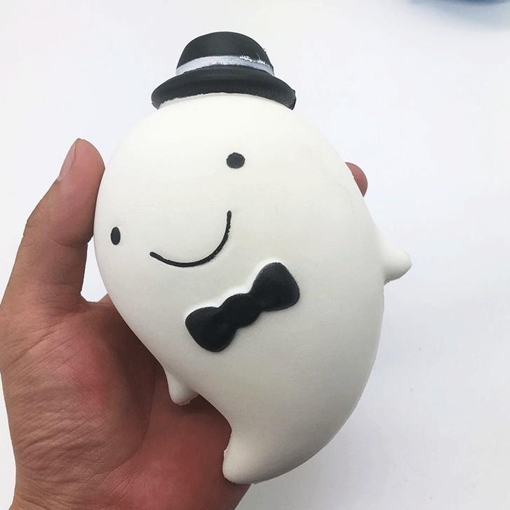 Squishy quả XOÀI ĐỘI MŨ màu trắng kèm bao bì