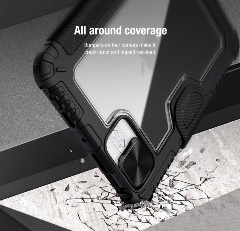 Bao da cao cấp cho iPad Mini 6 hãng Nillkin Bumper Leather có nắp bảo vệ camera - Hàng nhập khẩu