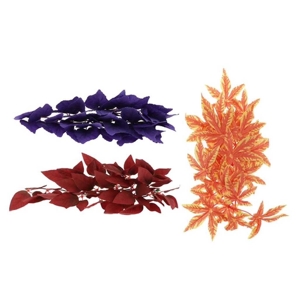 2 Pieces Vivid Fake Crane Plants Aquarium Tank Planting Reptile