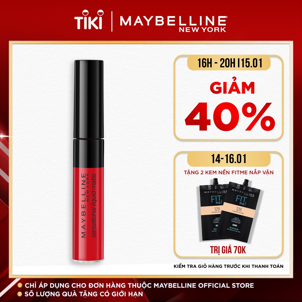 Son Kem Lì Nhẹ Môi Maybelline New York Sensational Liquid Matte Lipstick 7ml