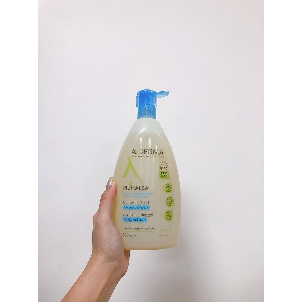 Sữa tắm gội toàn thân A-Derma Primalba Gentle Cleansing Gel baby 500ml