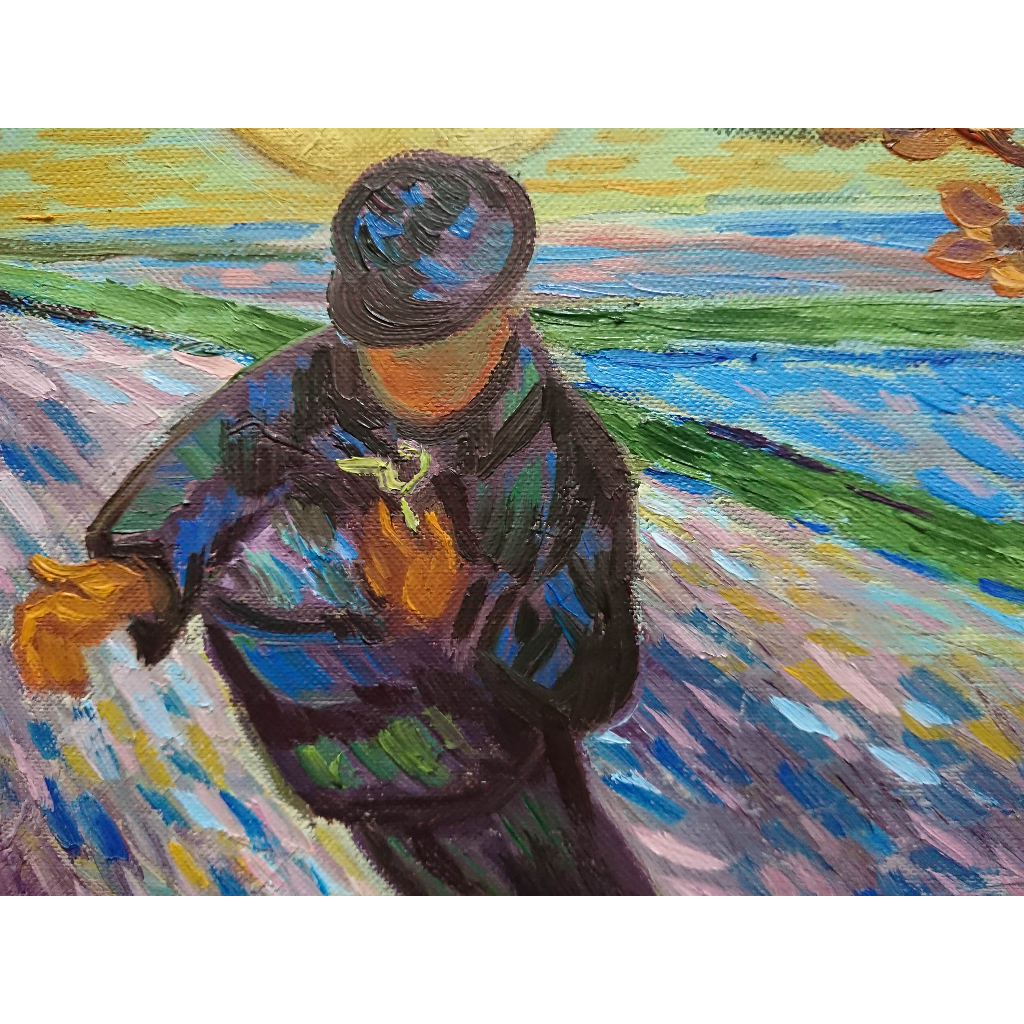 Người Gieo Hạt (van gogh) - Tranh Sơn Dầu Vẽ Tay 30x40cm