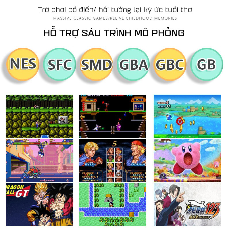 Máy Giả Lập Chơi Game 4 Nút NES Cầm Tay RUIZU S-100 Màn Hình 2.4&quot; 16Gb Có Sẵn Hơn 1000 Game Free - Hàng Chính Hãng