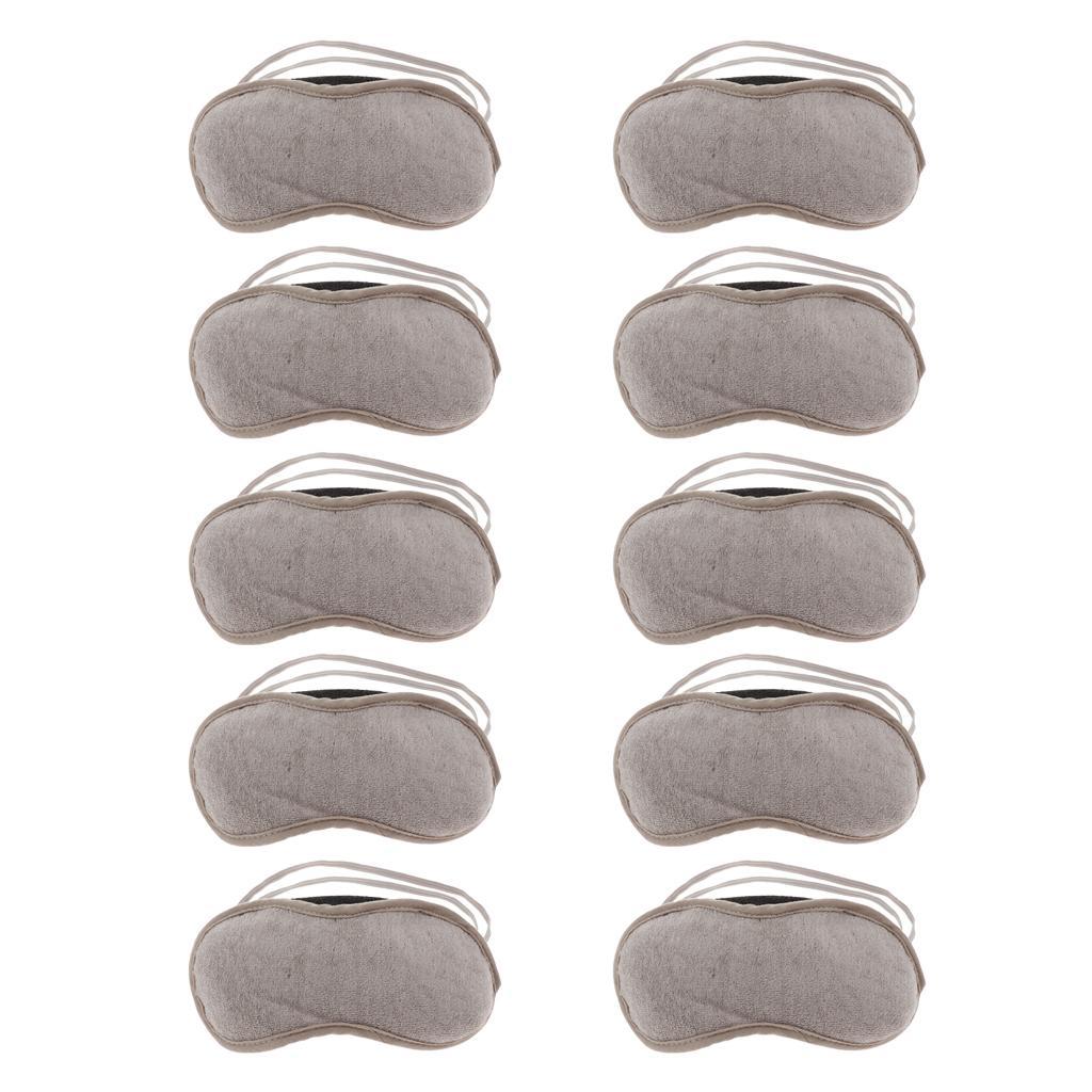 10Pcs Soft Sleep Mask Adjustable Strap Eye Mask Blindfold for Puffy Eyes