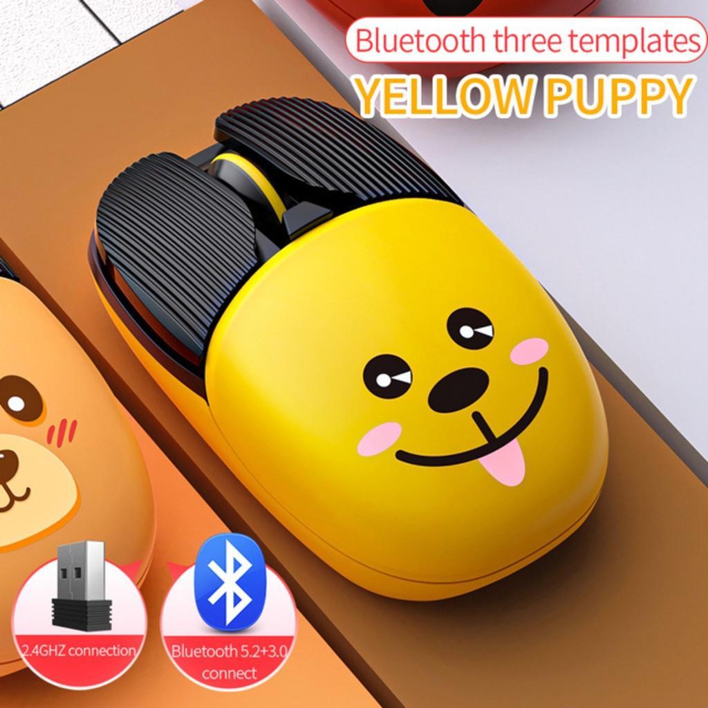 Chuột bluetooth Không Dây 2.4G + Chuột Hoạt Hình 3 Chế Độ
