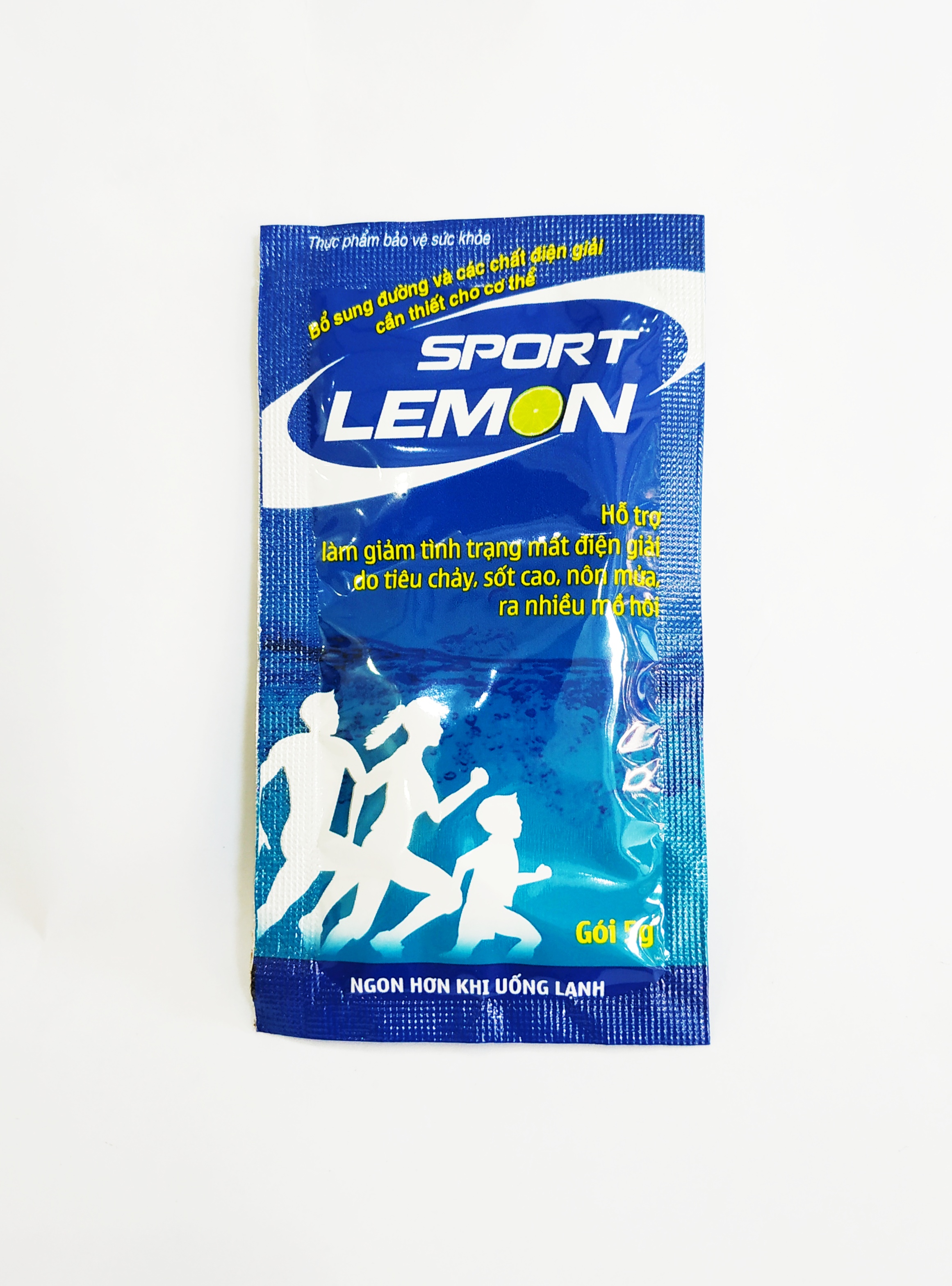 ORESOL LEMON VỊ CHANH TƯƠI - BỘT PHA NƯỚC UỐNG VÀ BÙ CHẤT ĐIỆN GIẢI SPORT LEMON VỊ CHANH – 1 HỘP 5 GÓI – MỖI GÓI PHA 500ML NƯỚC (NGON HƠN KHI UỐNG LẠNH)