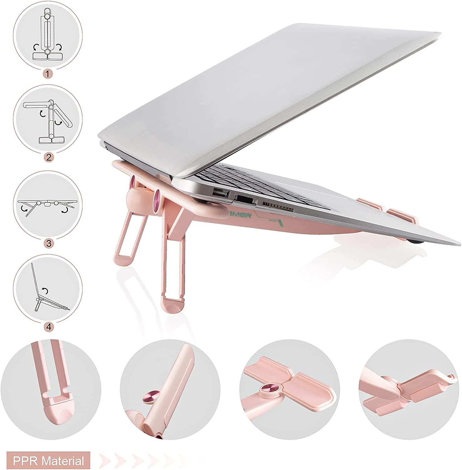 Máy tính xách tay đứng cho bàn, di động công thái học có thể điều chỉnh, giá đỡ máy tính, silicon chống trượt