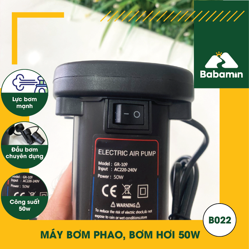 Máy Bơm Phao, Bơm Hơi 50W, 03 Đầu Bơm Chuyên Dụng - Babamin - B022