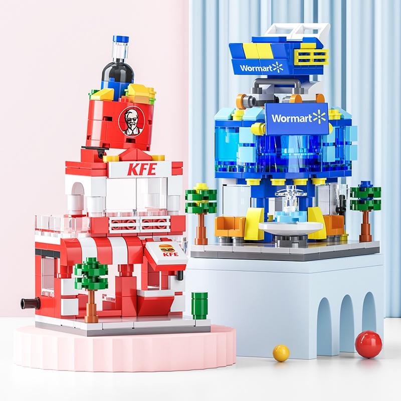 Đồ chơi khối xây dựng lego City Street View Series Xây dựng mô hình,Quà tặng cho trẻ em trò chơi trí não