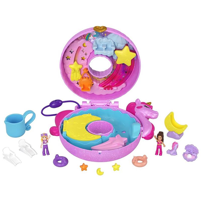 Đồ Chơi Polly Pocket Và Trạm Lướt Sóng Của Unicorn - Polly Pocket HKV34/FRY35