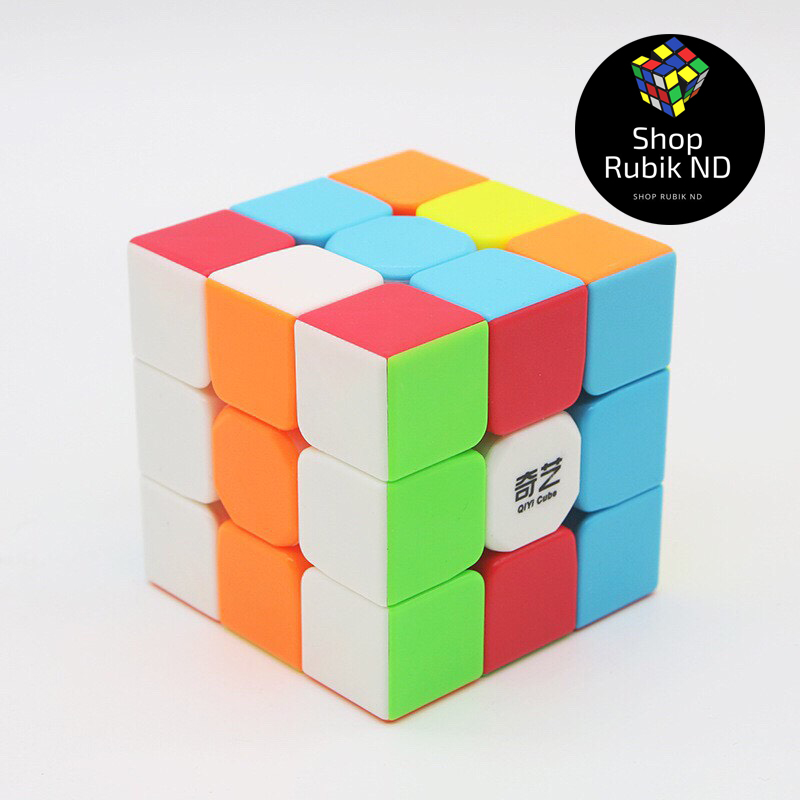 Rubik 3x3 QiYi Warrior S Stickerless Rubic 3 Tầng Không Viền