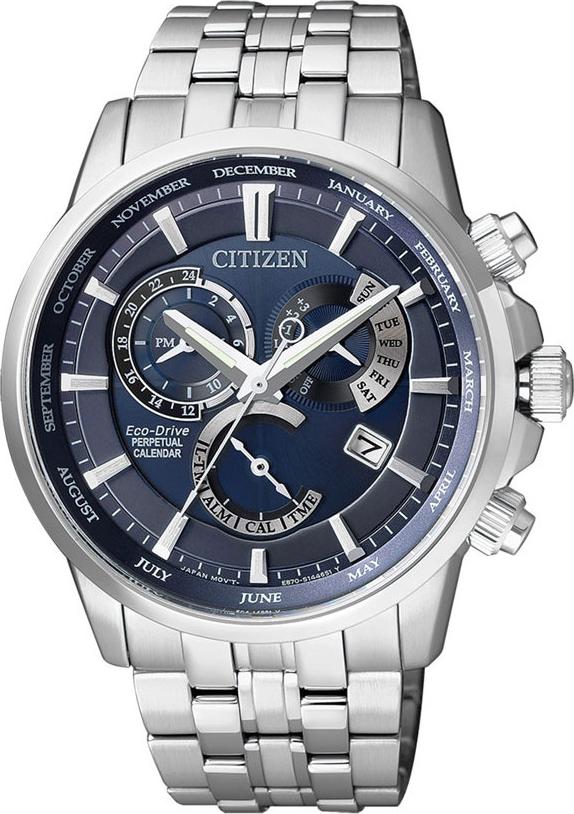 Đồng Hồ Citizen Nam Dây Kim Loại Eco-Drive (Năng Lượng Ánh Sáng) BL8140-80L - Mặt Xanh Dương (41.4mm)