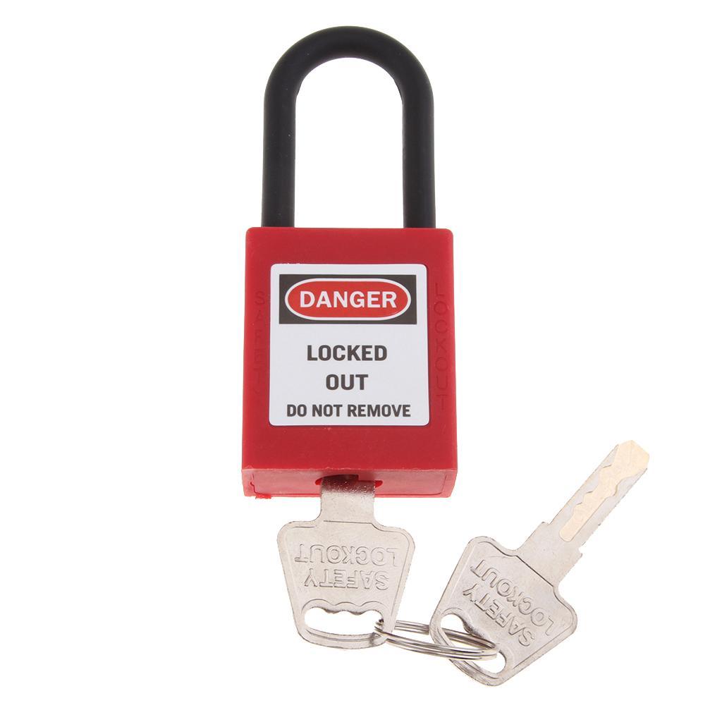 2x Security Lock Padlock with Different PVC Stainless Steel Red
