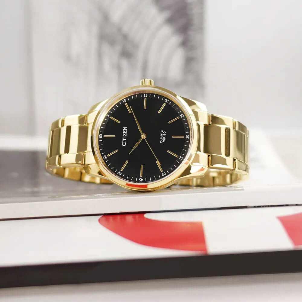 Đồng Hồ Nam Citizen Pin BH5002-53E - Dây Kim Loại - Kính Khoáng - Mặt Đen