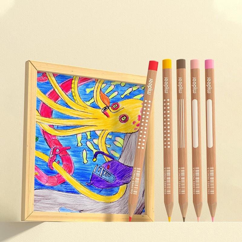 Bút chì màu vẽ tranh cao cấp mideer Vibrant Colored Pencil 24/36/48 màu,Chì vẽ chuyên nghiệp, thiết kế, phác họa cho bé