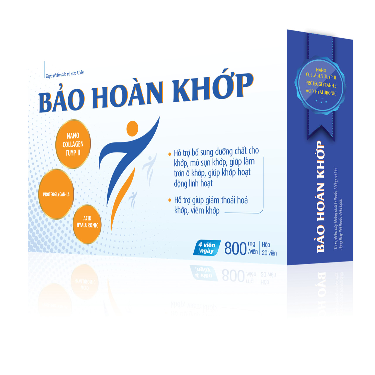 Thực phẩm bảo vệ sức khỏe BẢO HOÀN KHỚP - Nuôi dưỡng và Tái tạo sụn khớp, Chứa Proteoglycan từ Nhật Bản, Giúp làm trơn ổ khớp, Giúp khớp hoạt động linh hoạt, Giảm thoái hóa, viêm khớp