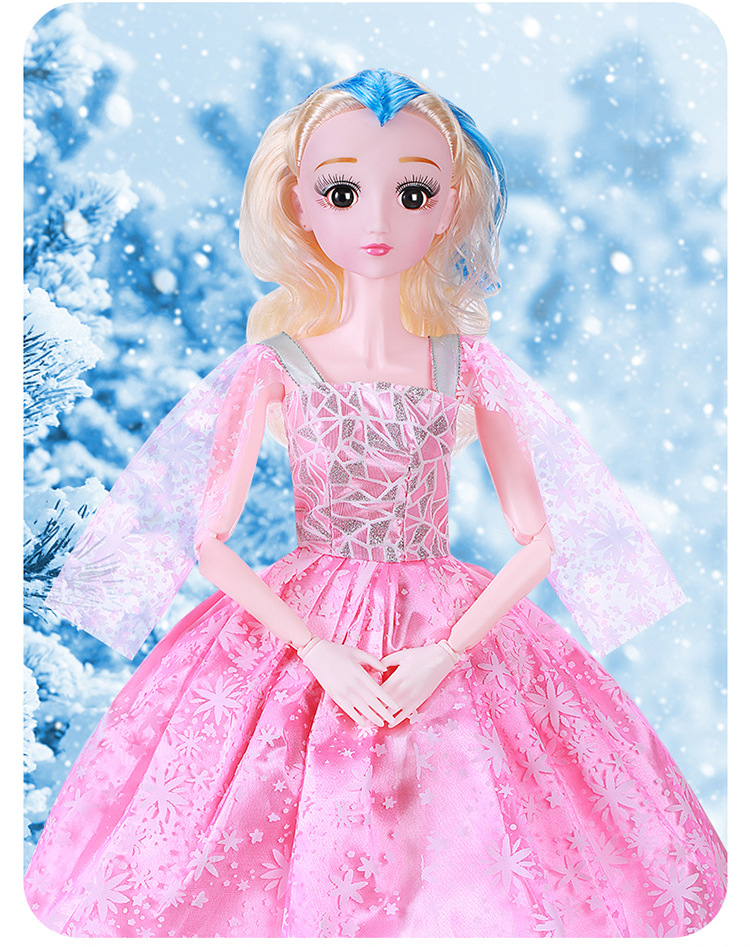 Đồ Chơi Búp Bê Cho Bé Gái Có Khớp Loại To 60cm Barbie Váy Công Chúa Elsa