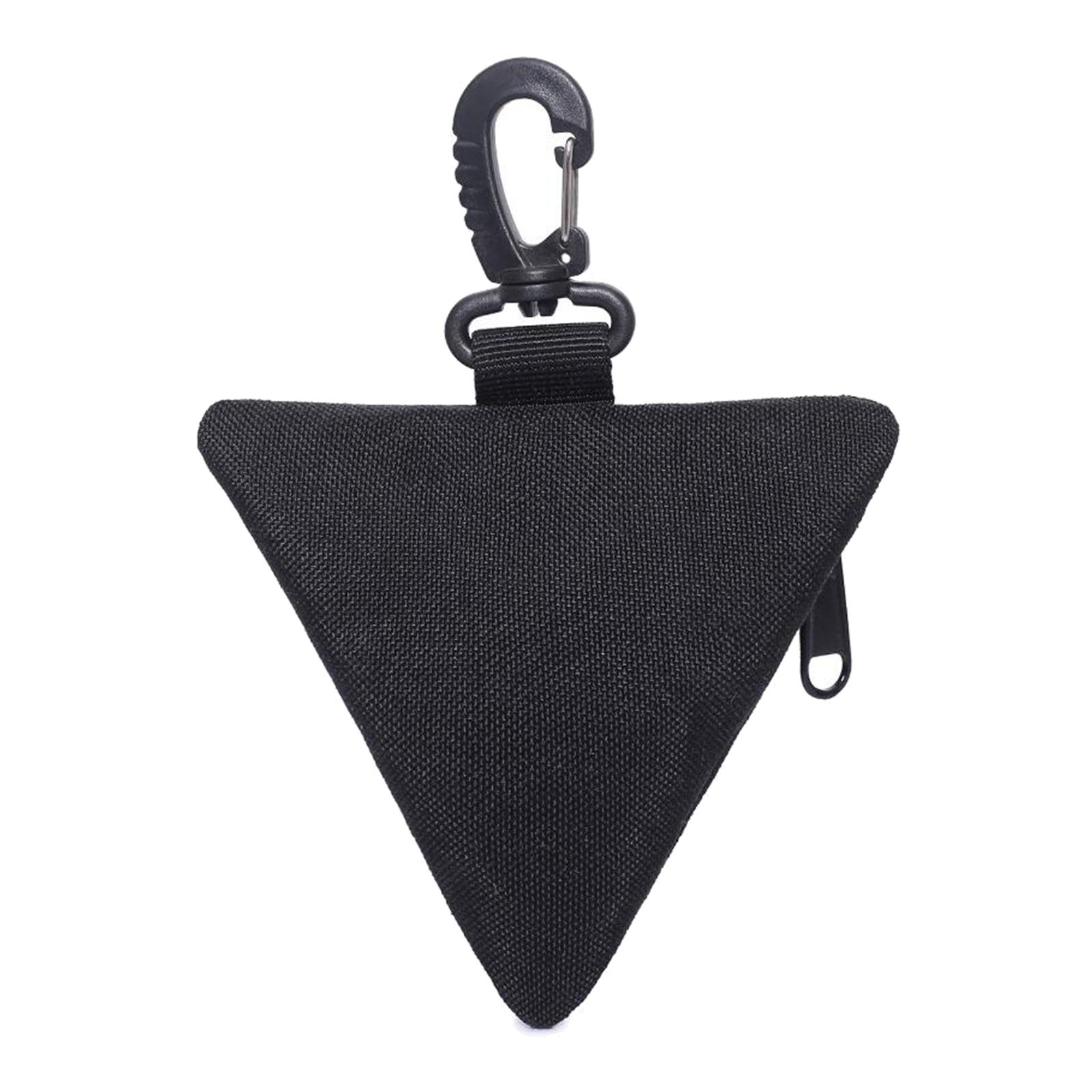 Durable Molle Pouch Keys Coins Triangle Wallet with Swivel Hook, Tactic Waist Bag Case Coin Purse Little Change Wallet
