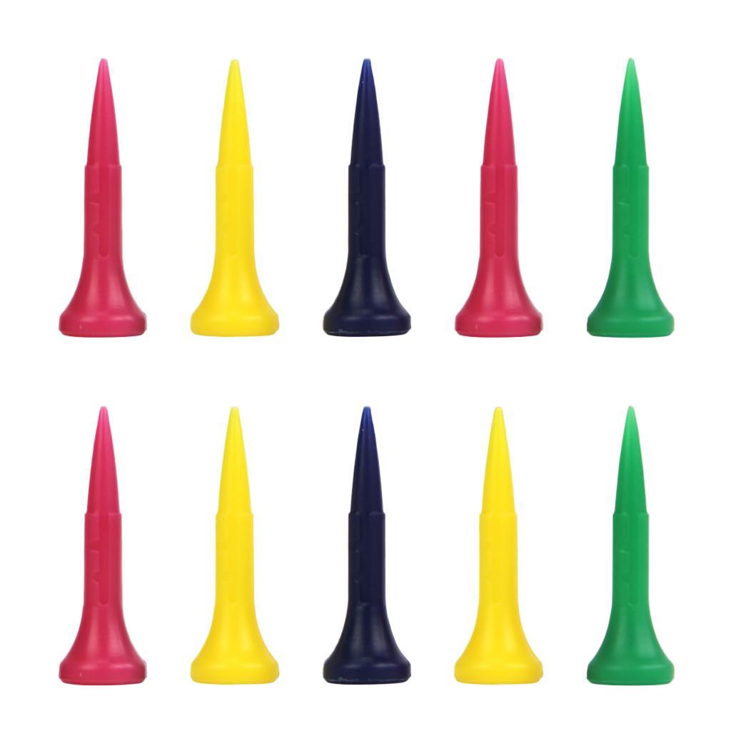 2-10pack 10 Count Golf Tee PE Plastic Golf Practice Training Aids Accessories
