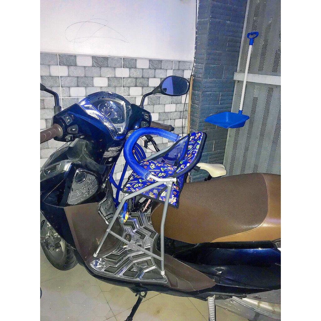 Ghế Ngồi Xe Máy Cho Bé Xe Lead Có Vòng , GHẾ GA XẾP SẮT SƠN TĨNH ĐIỆN