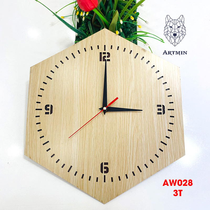 AW028 - Đồng Hồ Gỗ Decor Cách Tân – Đồng Hồ Treo Tường Trang Trí Nhà Độc Lạ