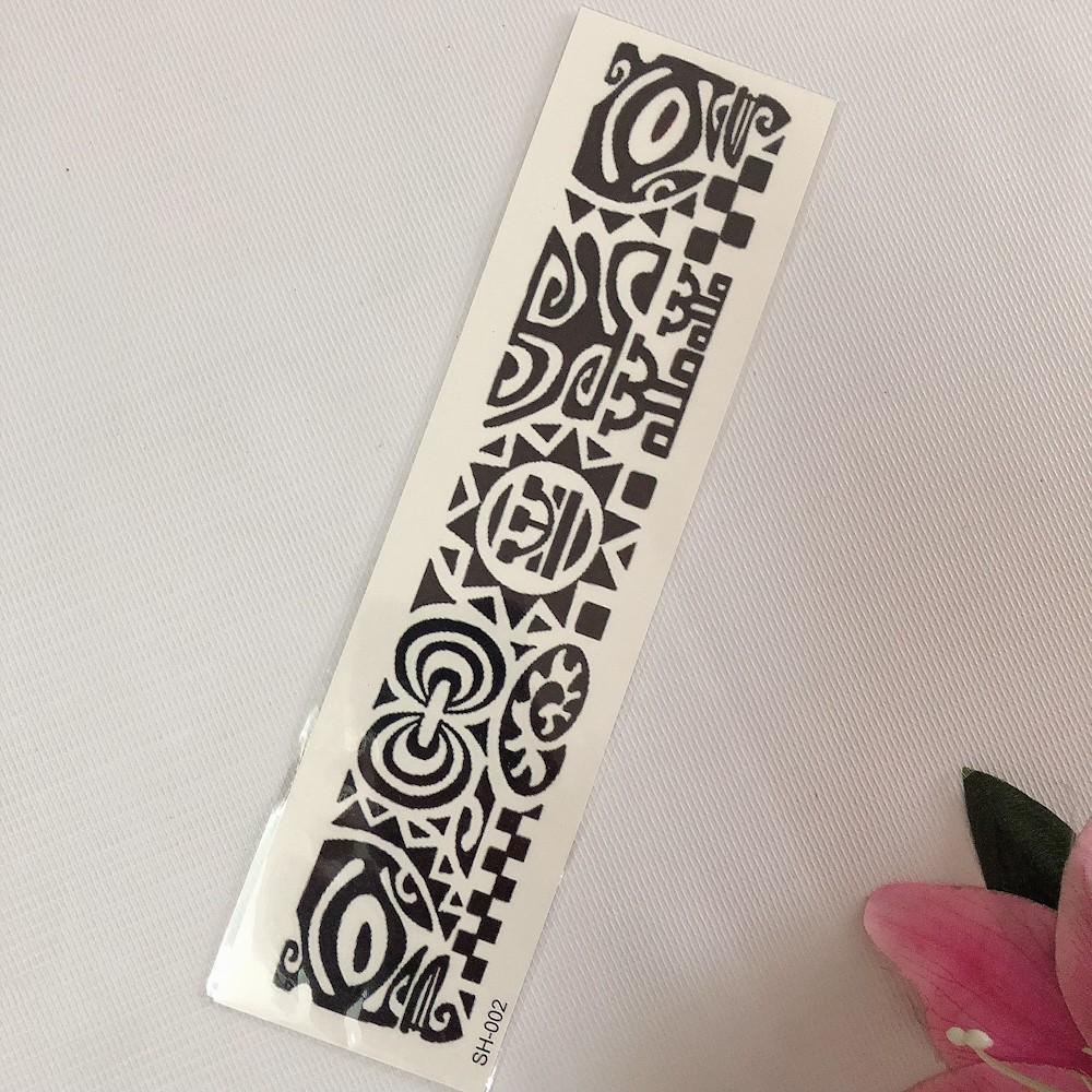 Hình xăm dán cao cấp tattoo vòng tay hoa văn 6x23cm