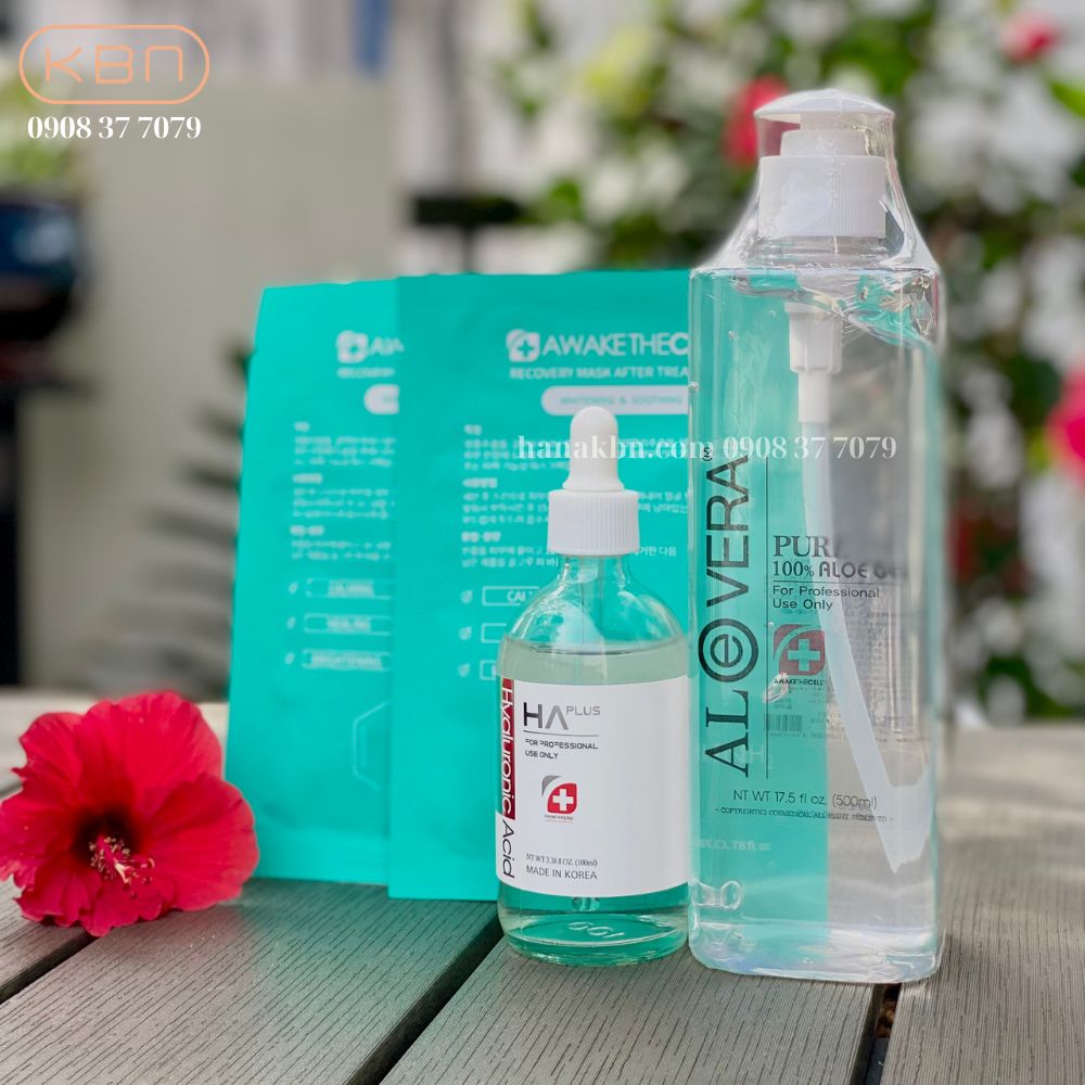 Combo Siêu Cấp Ẩm HA Plus 100ml Và Gel Lô Hội Aloevera Tặng 2 Mặt Nạ Soothing