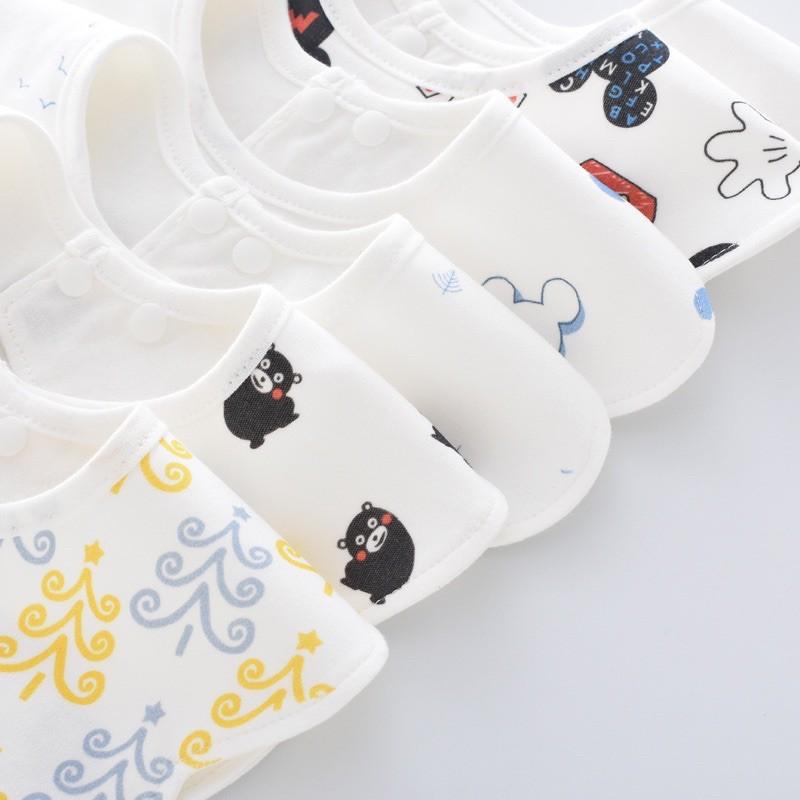 Yếm tròn xoay 360 độ cao cấp siêu chống thấm 100% cotton (mẫu Mickey)