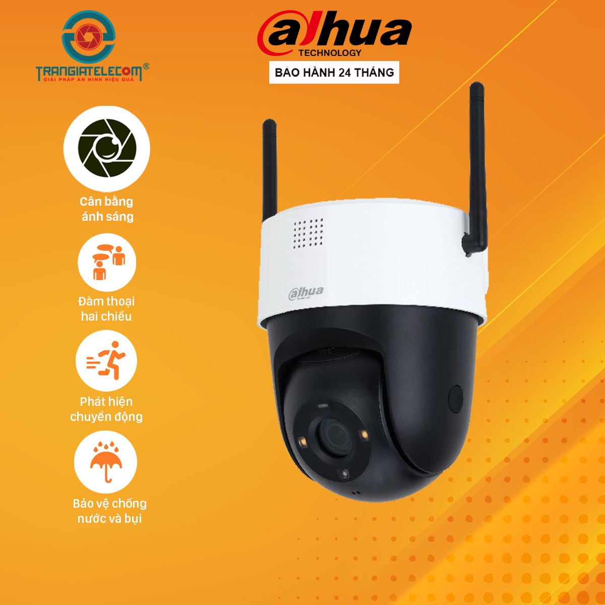 Camera PTZ Wifi DAHUA SD2A 2MP/5MP Ngoài Trời, Xoay 360 - Hàng chính hãng