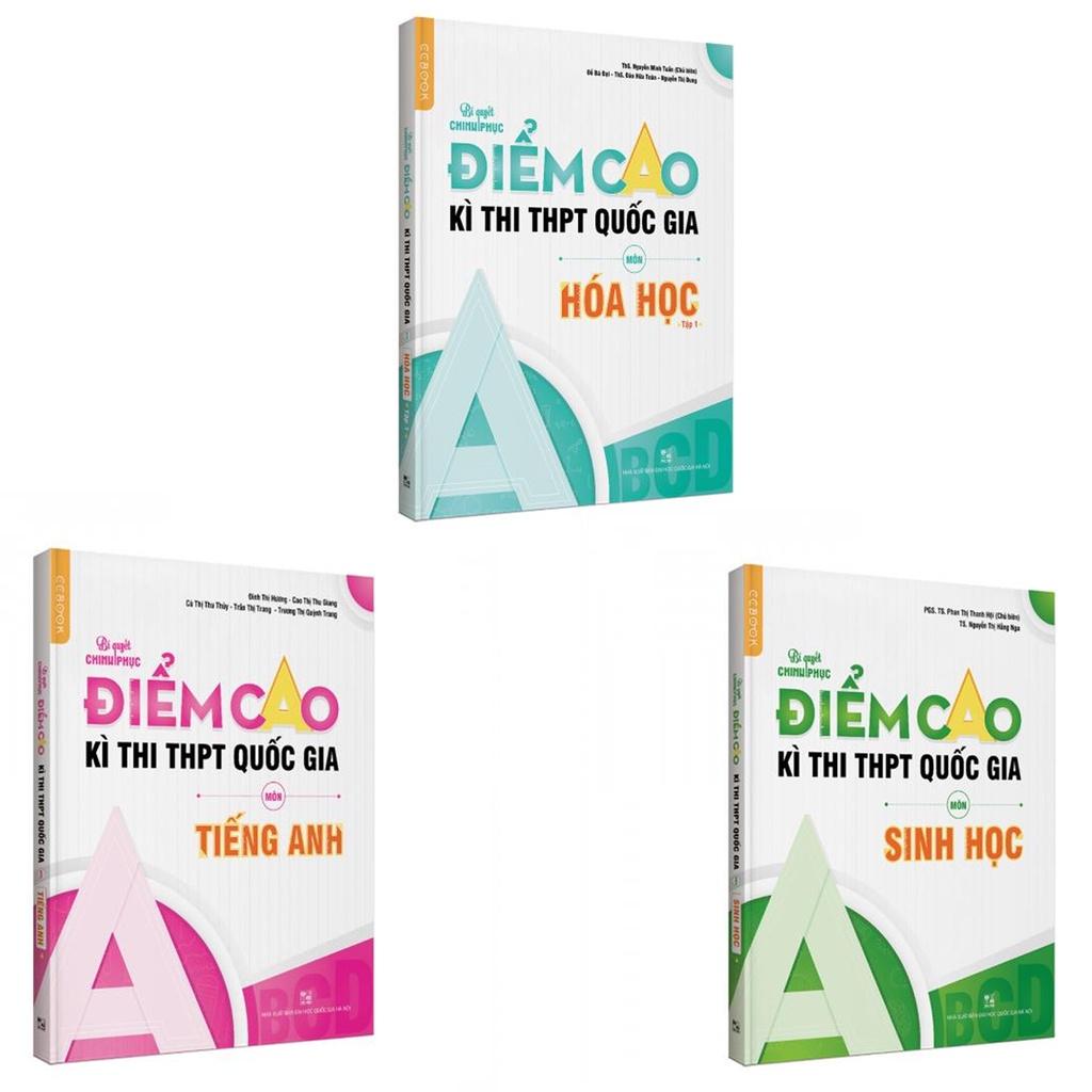 Sách - Combo Bí quyết chinh phục điểm cao THPT Quốc gia Hoá học - Sinh học - Tiếng Anh - Tập 1