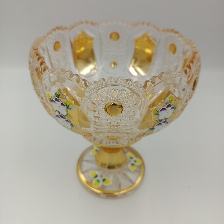Chân Bồng Pha Lê Mạ Vàng Phong Cách Royal Sang Trọng
