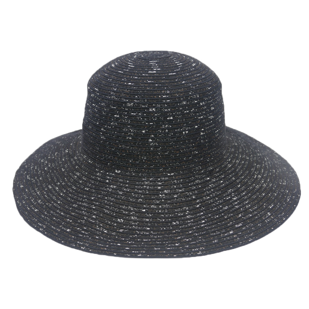 Nón nữ rộng vành du lịch biển, vành rộng 11cm chống nắng tốt, gắn nơ hoa dễ thương, chất liệu vải kết hợp polyester