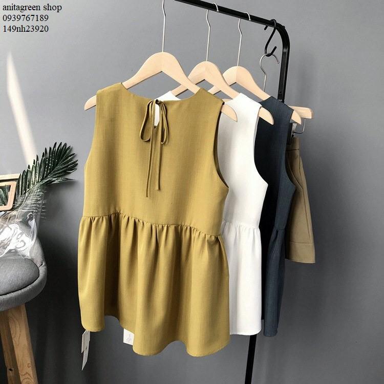 Nh23920-ÁO KIỂU SÁT NÁCH BABYDOLL