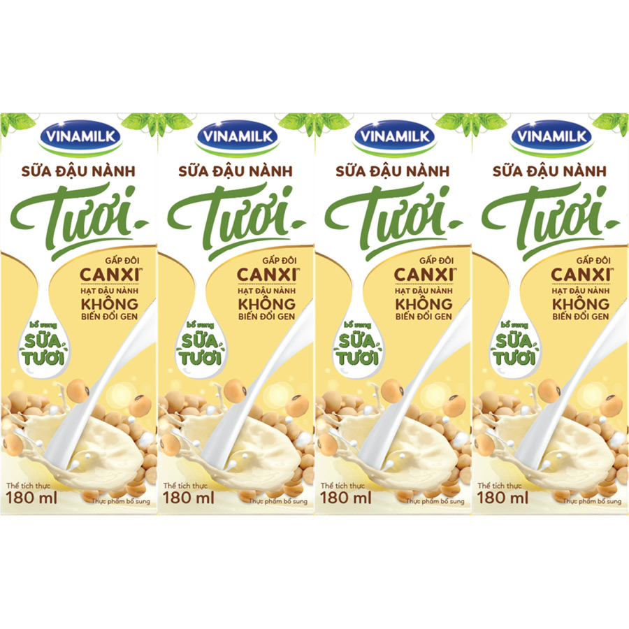 Thùng 48 Hộp Sữa đậu nành tươi Vinamilk 180ml