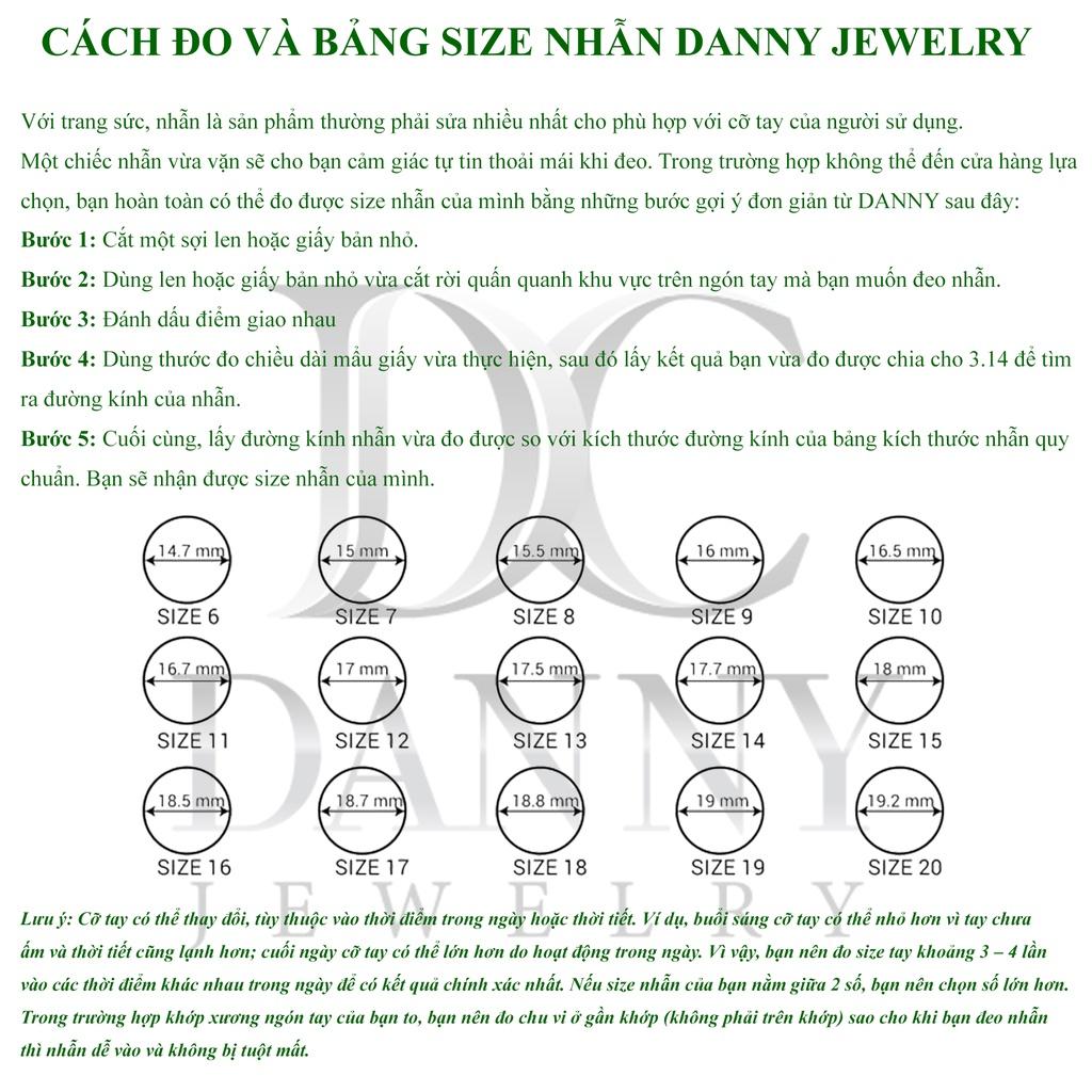 Nhẫn Nữ Danny Jewelry Bạc 925 Đính Đá CZ Xi Rhodium SPLRA724A - Ni 10
