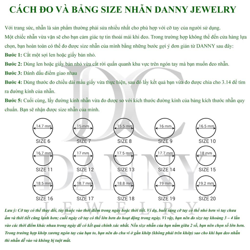 Nhẫn Nữ Danny Jewelry Bạc 925 Xi Rhodium Đính Đá Zircon/Peridot KI2GAE001