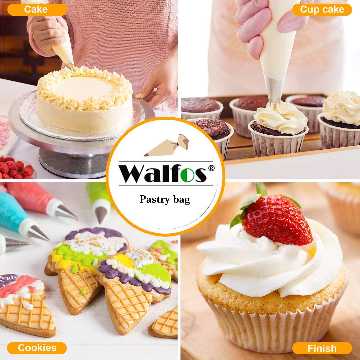 WALFOS 100 CHIẾC Bánh Ngọt Túi TỰ Nấu Ăn Cho Bánh Kem Trang Trí Đầu Fondant Bánh Ngọt Túi Dụng Cụ Nhà Bếp Làm Bánh Phụ Kiện