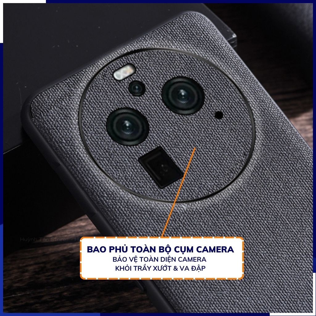 Ốp lưng find x6, x6 pro chống vân tay nhựa cứng viền đen giả vải JEAN 1 màu phụ kiện điện thoại huỳnh tân store