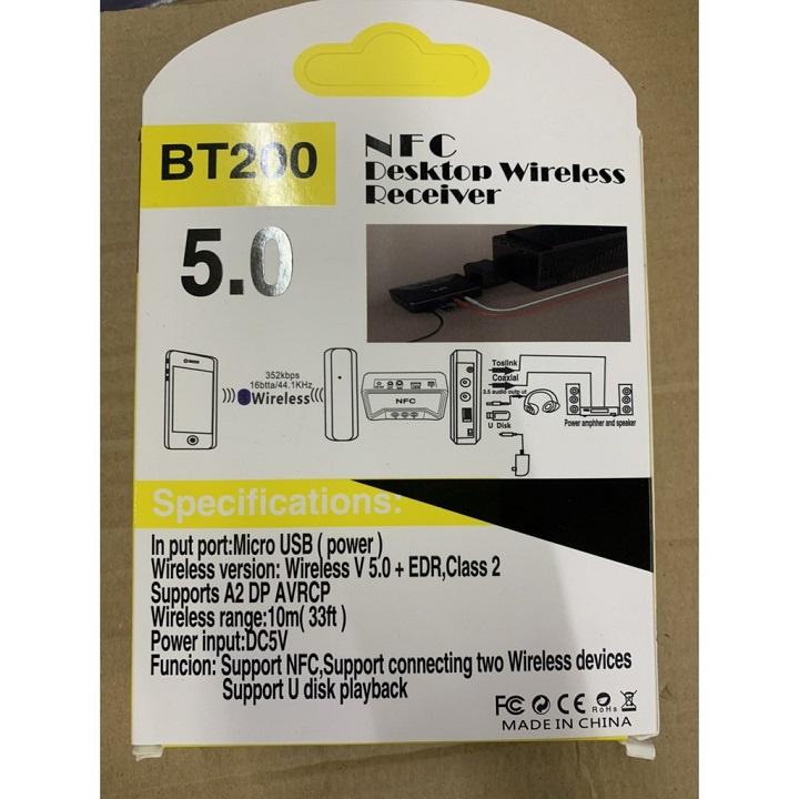 Thiết bị nhận Bluetooth không dây (5.0) BT200 NFC V5.0