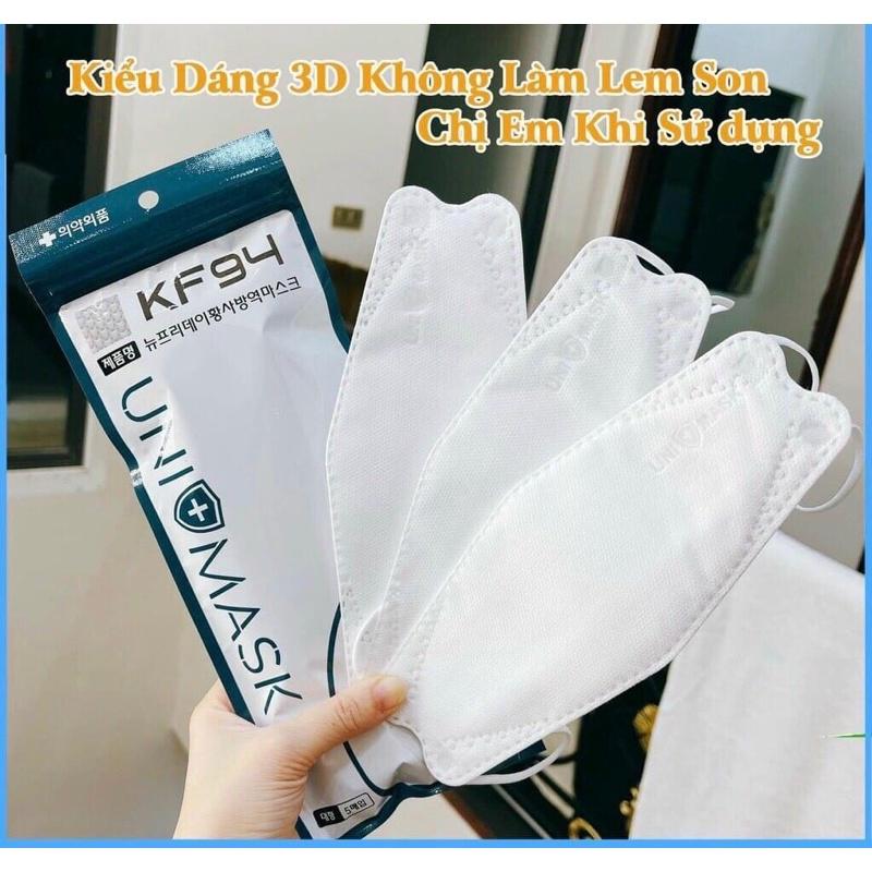 1 thùng 300 chiếc khẩu trang KF94 UNI MASK chống bụi mịn và kháng khuẩn theo công nghệ Hàn Quốc