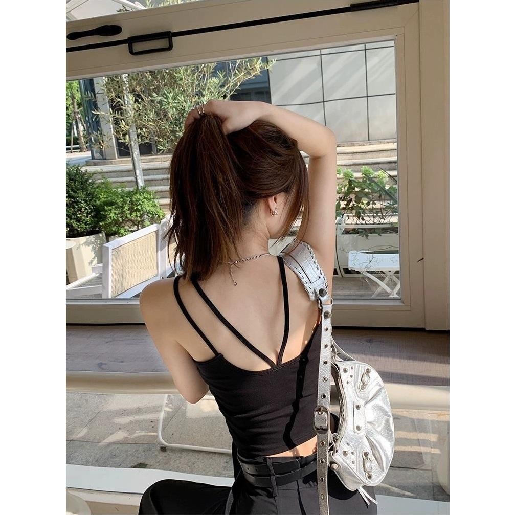 Áo Bra 4 DÂY LƯNG CHỮ V, cổ chữ U, áo croptop đi chơi, chất liệu thun cogiãn, không gọng, đệm mút có thể tháo dời Nữ Women Dáng Ngắn