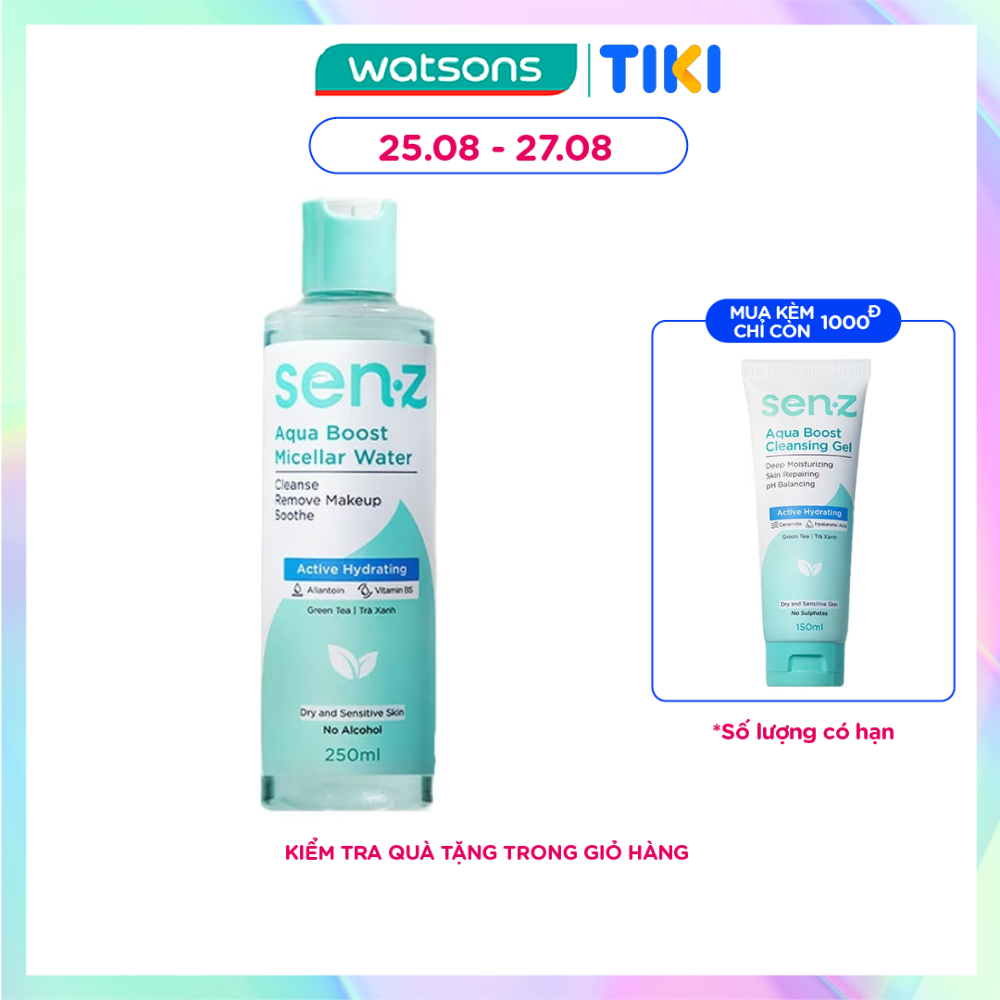 Nước Tẩy Trang SenZ Aqua Boost Trà Xanh Cho Da Khô 250ml