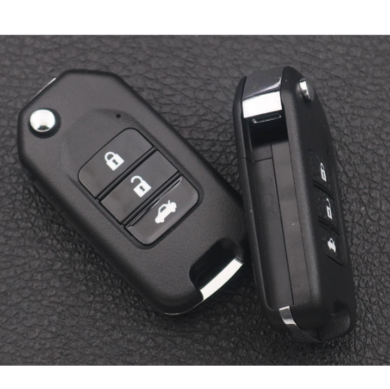 Vỏ độ gập chìa khóa Honda City 3 nút vuông chuẩn size 2016